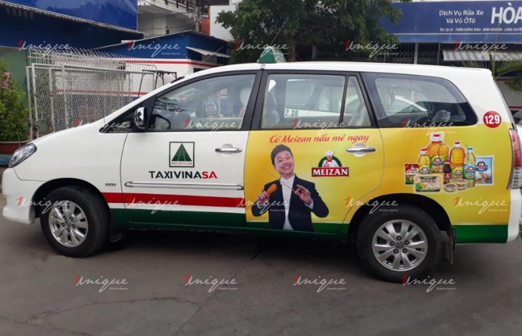 quảng cáo trên taxi