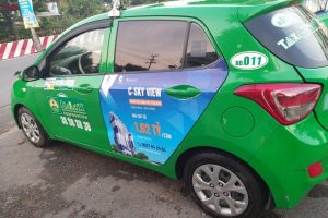 quảng cáo trên taxi mai linh