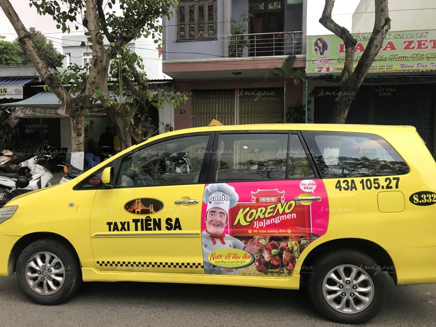 quảng cáo taxi tiên sa